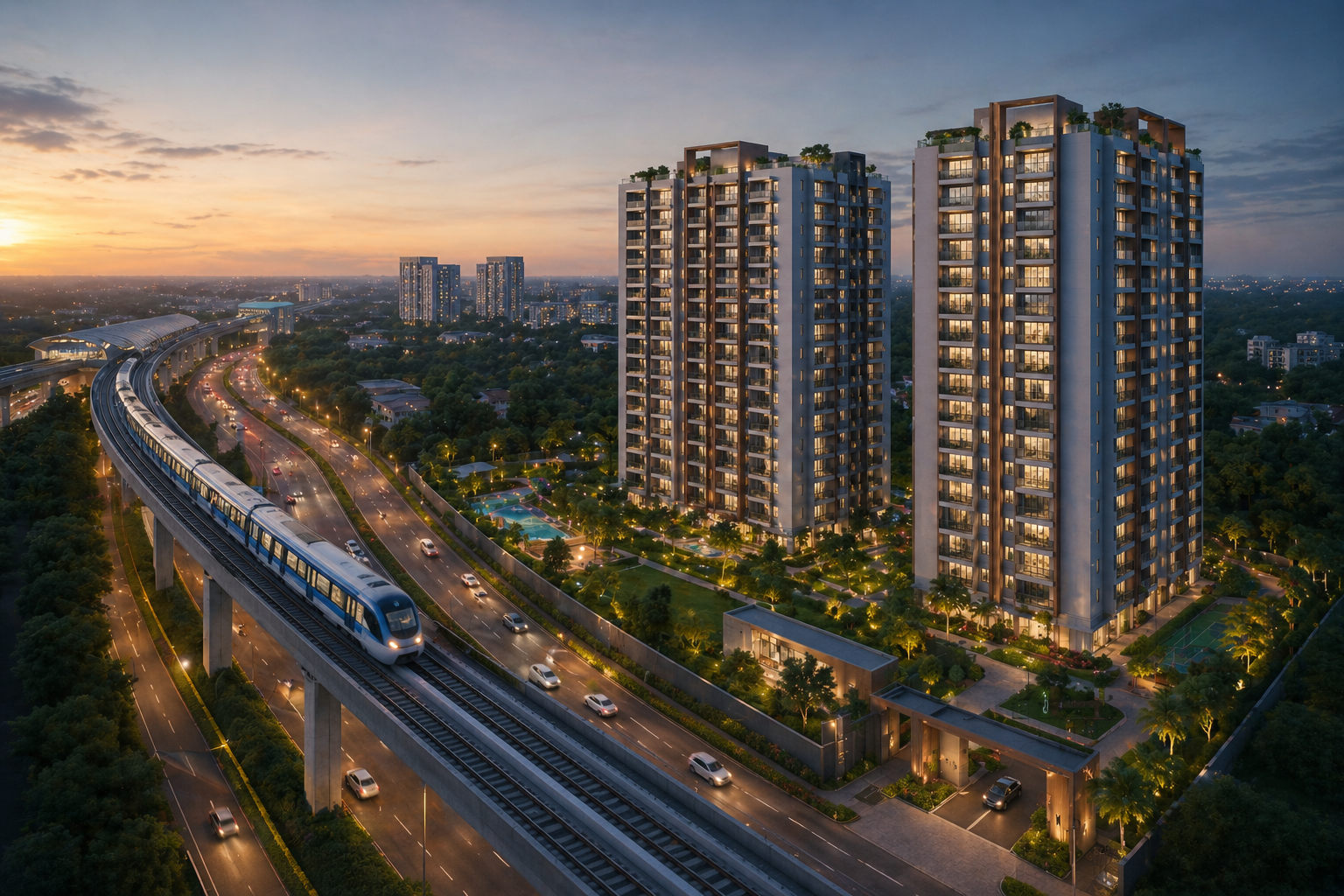 Signature Tropicale luxury apartment towers in prime Kakkanad location